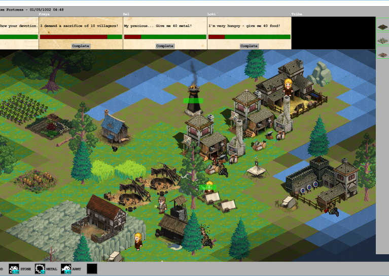 Screenshot from Vikings vs Gods: Cheese Fortress.